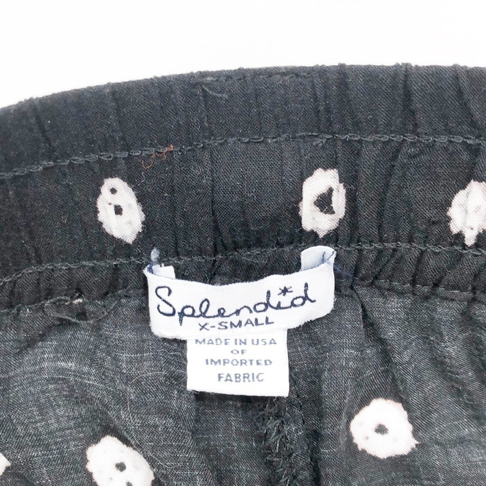 Splendid black & white printed rope lounge shorts - Picture 6 of 8
